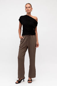 WHITE CLOSET Layne One Shoulder Top TOPS