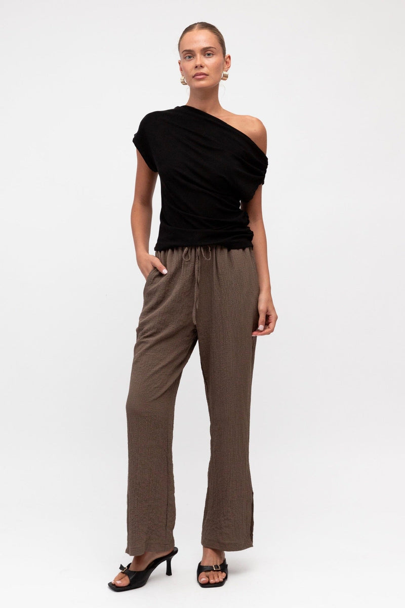 WHITE CLOSET Layne One Shoulder Top TOPS