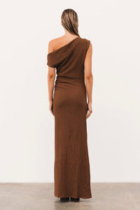 WHITE CLOSET Nadia Maxi Dress - Chocolate DRESSES