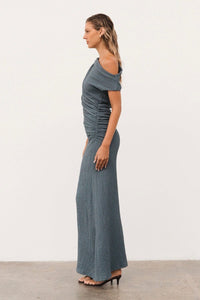 WHITE CLOSET Nadia Maxi Dress - Steel Blue DRESSES