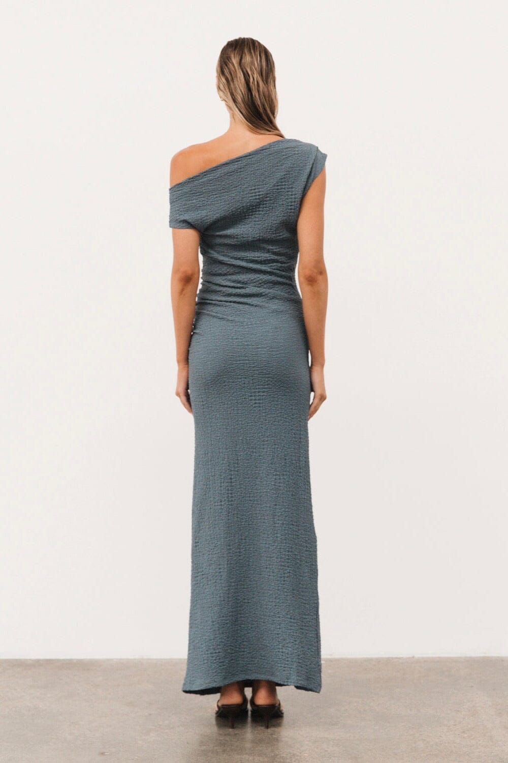 WHITE CLOSET Nadia Maxi Dress - Steel Blue DRESSES
