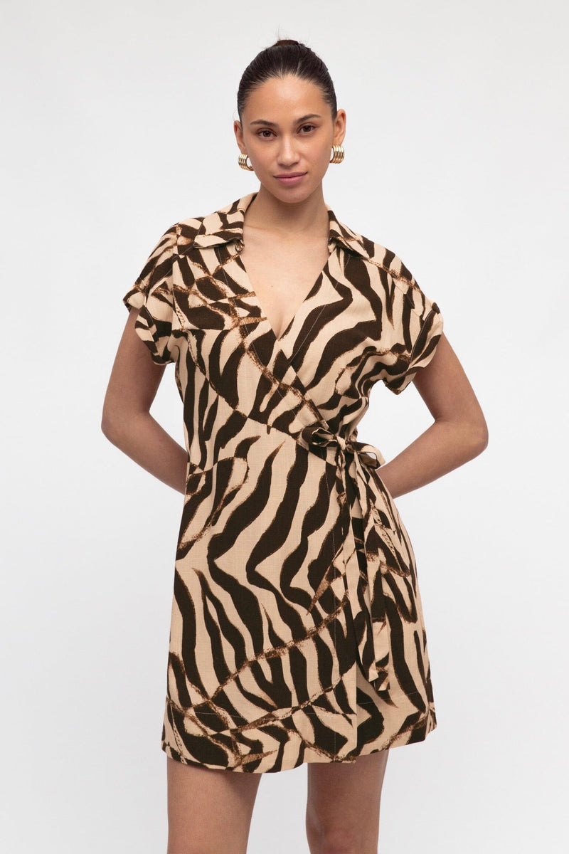 WHITE CLOSET Safari Wrap Dress DRESSES