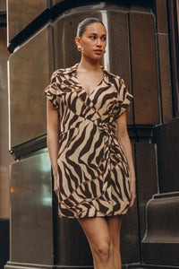 WHITE CLOSET Safari Wrap Dress DRESSES