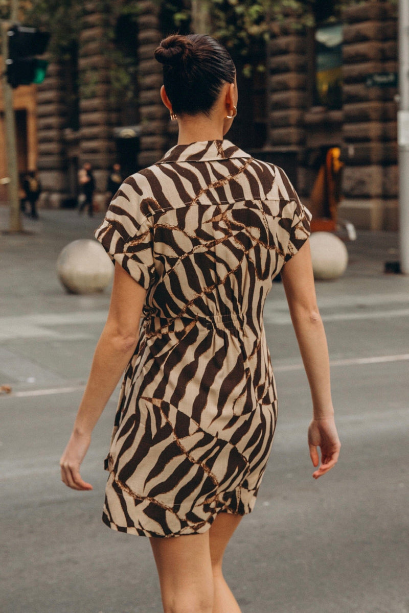 WHITE CLOSET Safari Wrap Dress DRESSES