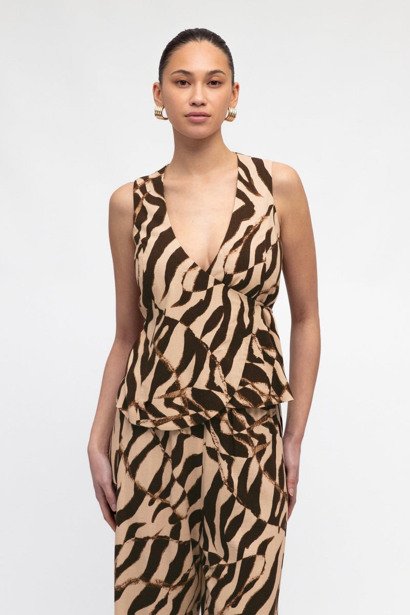 WHITE CLOSET Safari Wrap Top TOPS