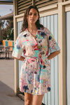 WHITE CLOSET Santorini Mini Shirt Dress DRESSES