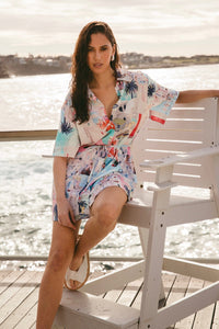 WHITE CLOSET Santorini Mini Shirt Dress DRESSES