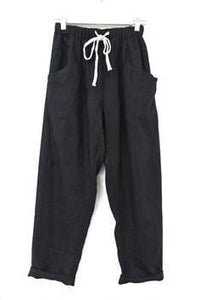 LITTLE LIES Luxe Linen Pants - Black BOTTOMS