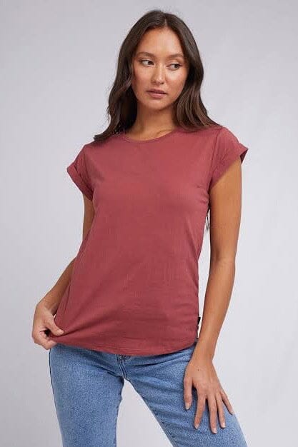 Silent Theory Lucy Tee - Burgundy TOPS